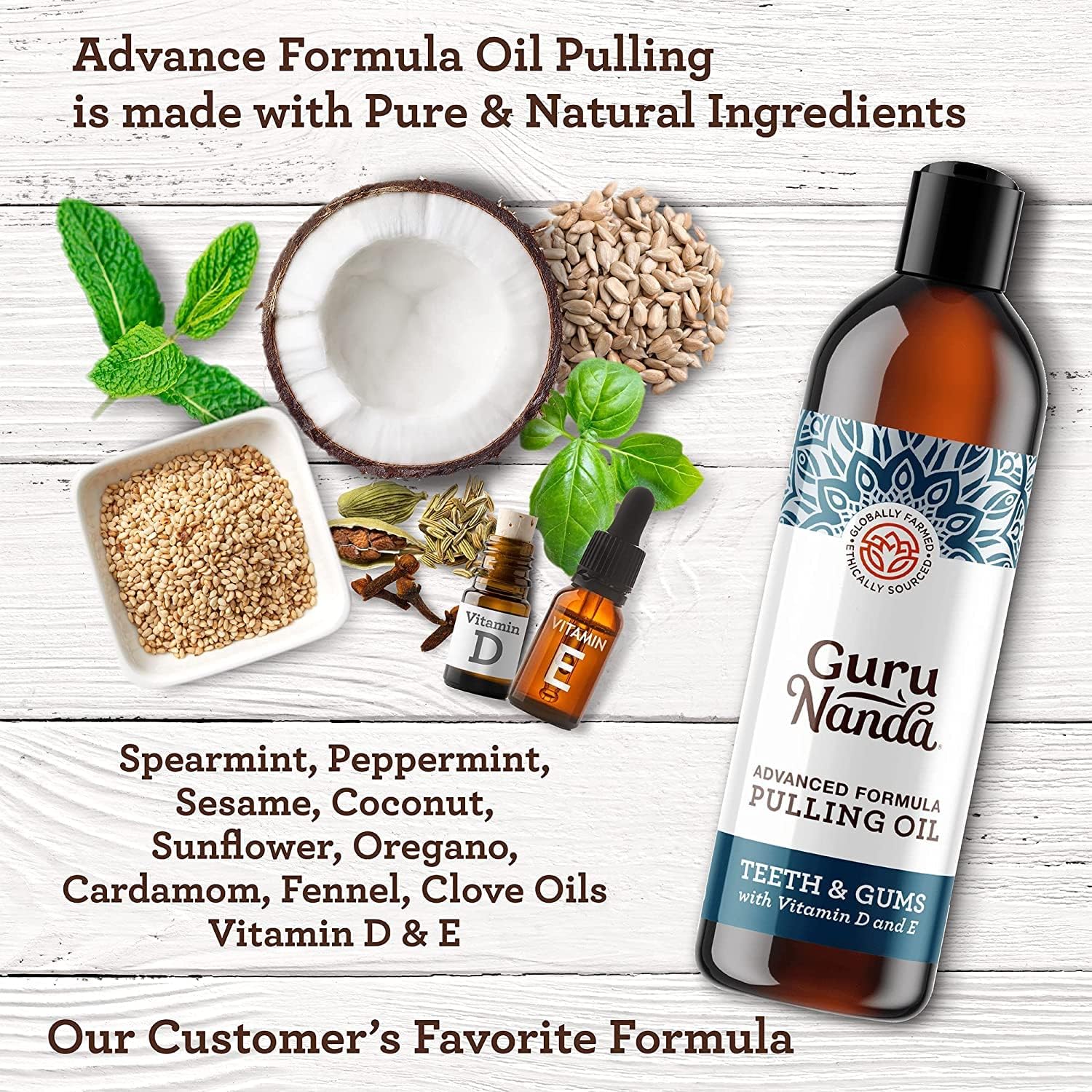 Guru Nanda's Advanced Oil Pulling Formula.