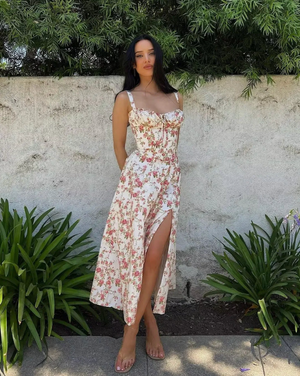 Viral Floral Bustier Sundress